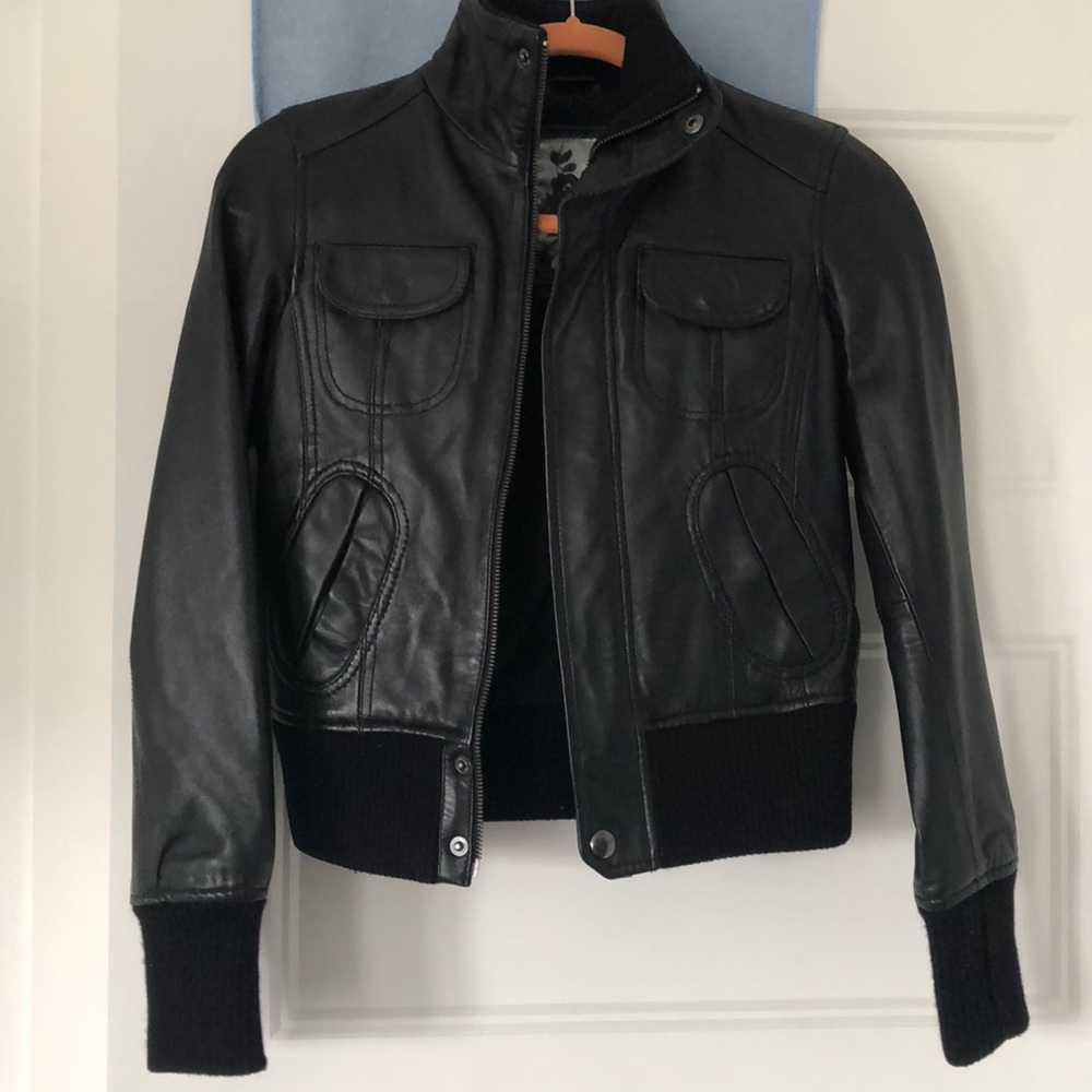 Mango leather jacket